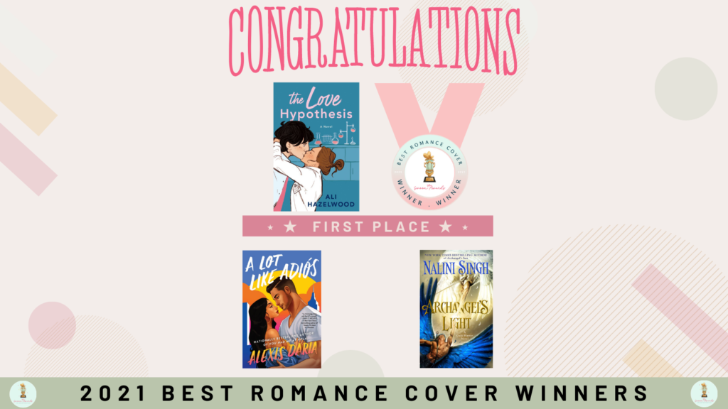 graphic showcasing the Best Romance Covers winners